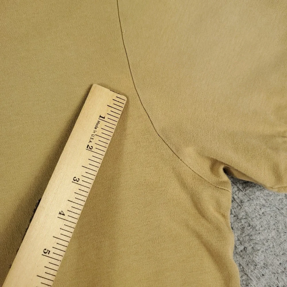Ralph Lauren Polo Shirt Mens Medium Beige Pony Casual Short Sleeve *STAINED*